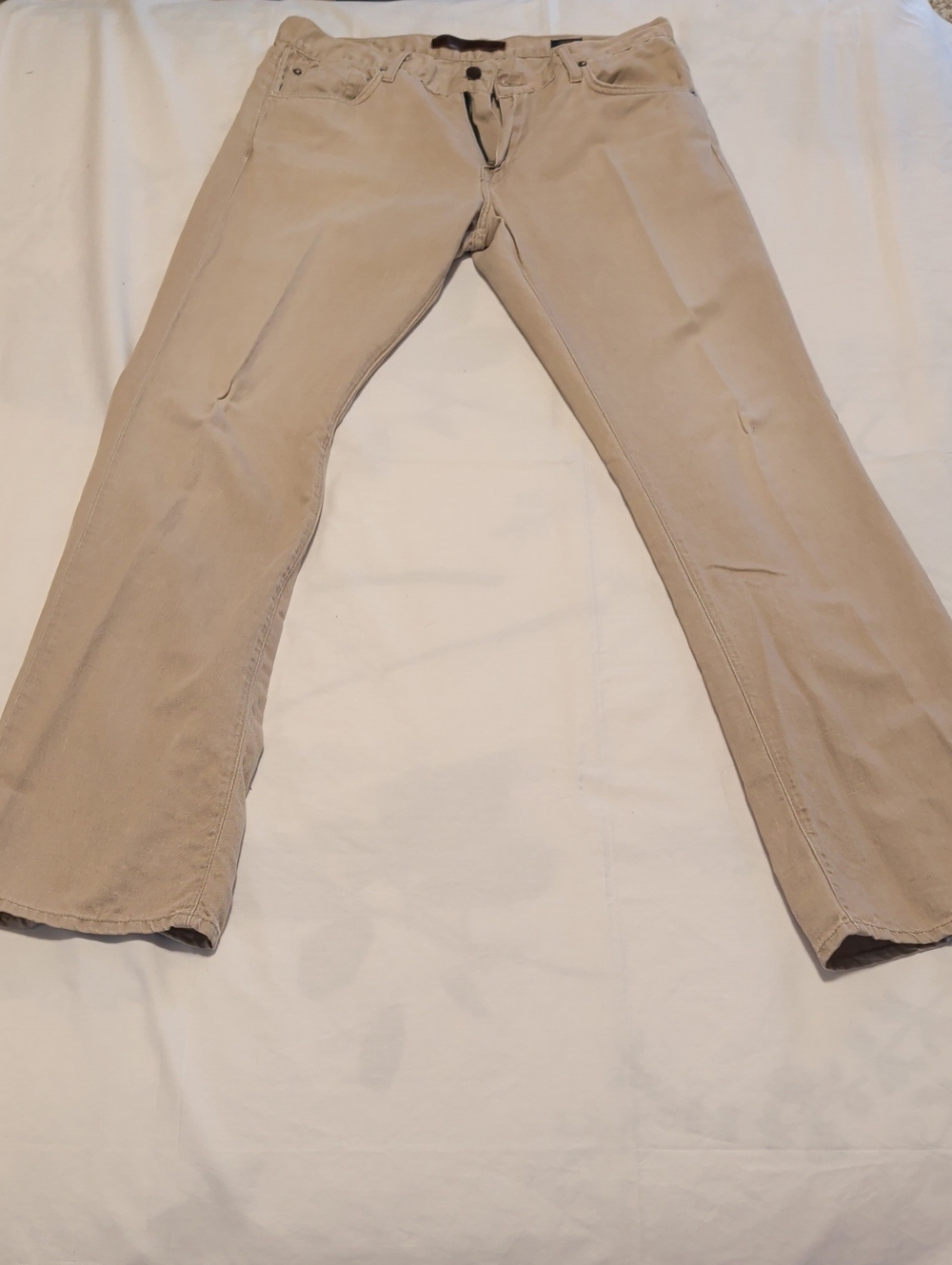 Men's Agave Khaki Casual Cotton/Linen Jeans